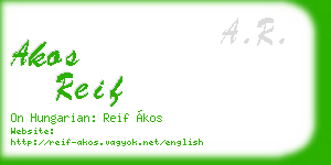 akos reif business card